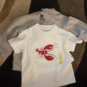 12-18 Month Zip-up & SS Lobster Emproidered Shirt